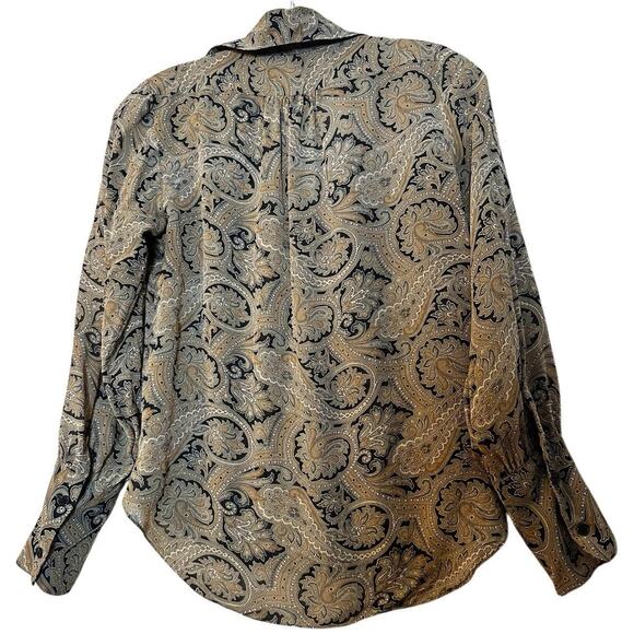 Nili Lotan Colleen Paisley Silk Popover Blouse Top Sz XS Seen On TV Uncoupled - Picture 13 of 16